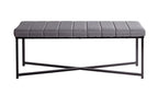 HAKU Möbel Bank aus Metall gepolstert in Schwarz 118 x 38 x 47 cm