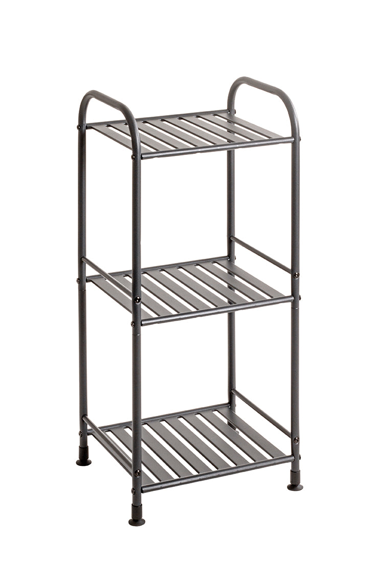 HAKU Möbel Regal aus Metall Füsse höhenverstellbar in Anthrazit 33 x 28 x 78 cm