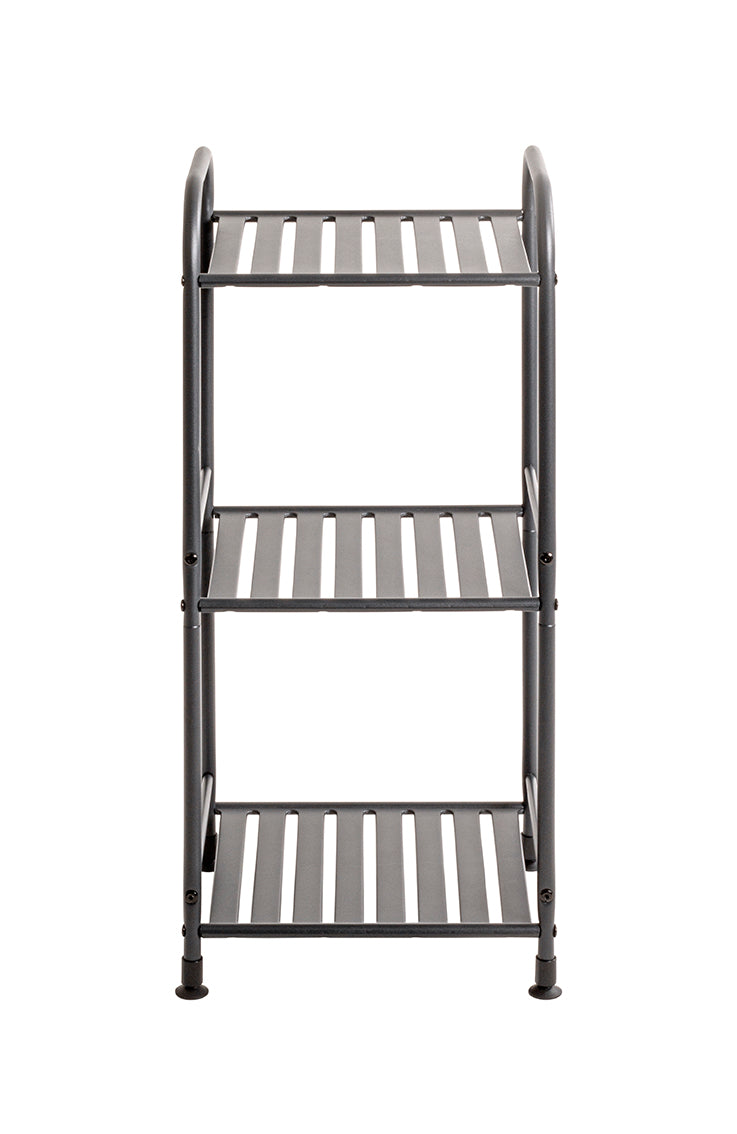 HAKU Möbel Regal aus Metall Füsse höhenverstellbar in Anthrazit 33 x 28 x 78 cm