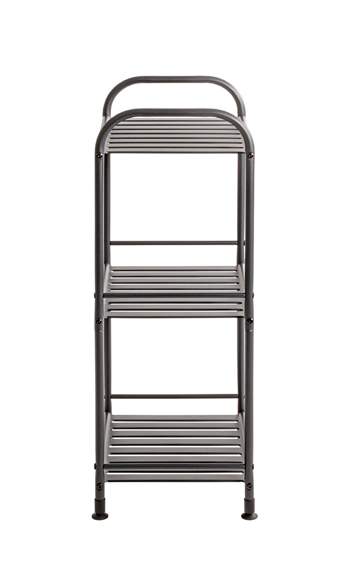 HAKU Möbel Regal aus Metall Füsse höhenverstellbar in Anthrazit 33 x 28 x 78 cm