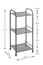 HAKU Möbel Regal aus Metall Füsse höhenverstellbar in Anthrazit 33 x 28 x 78 cm