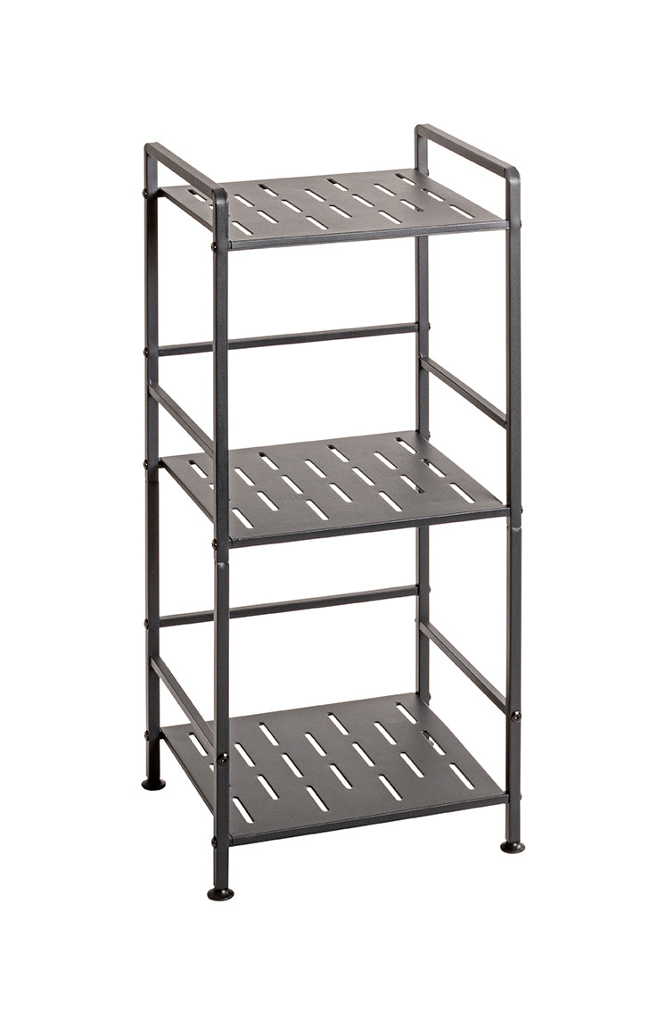 HAKU Möbel Regal aus Metall Füsse höhenverstellbar in Anthrazit 33 x 28 x 74 cm