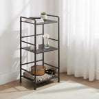 HAKU Möbel Regal aus Metall Füsse höhenverstellbar in Anthrazit 33 x 28 x 74 cm