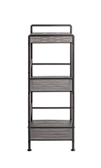 HAKU Möbel Regal aus Metall Füsse höhenverstellbar in Anthrazit 33 x 28 x 74 cm
