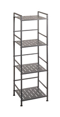 HAKU Möbel Regal aus Metall Füsse höhenverstellbar in Anthrazit 33 x 28 x 106 cm
