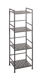 HAKU Möbel Regal aus Metall Füsse höhenverstellbar in Anthrazit 33 x 28 x 106 cm