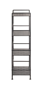 HAKU Möbel Regal aus Metall Füsse höhenverstellbar in Anthrazit 33 x 28 x 106 cm