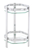 HAKU Möbel Blumensäule aus Metall mit Glas in Silber