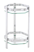 HAKU Möbel Blumensäule aus Metall mit Glas in Silber