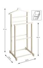 HAKU Möbel Herrendiener aus Bambus 48 x 36 x 97 cm in Creme