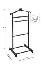 HAKU Möbel Herrendiener aus Bambus 48 x 36 x 97 cm in Schwarz