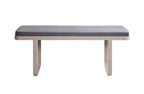 HAKU Möbel Bank aus Metall gepolstert, 115 x 36 cm, H 48 cm in Anthrazit, Kaschmir