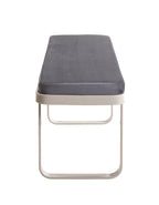 HAKU Möbel Bank aus Metall gepolstert, 115 x 36 cm, H 48 cm in Anthrazit, Kaschmir