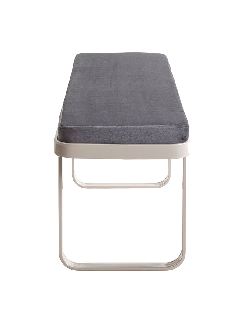 HAKU Möbel Bank aus Metall gepolstert, 115 x 36 cm, H 48 cm in Anthrazit, Kaschmir