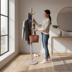HAKU Möbel Garderobenständer aus Massivholz in Beige