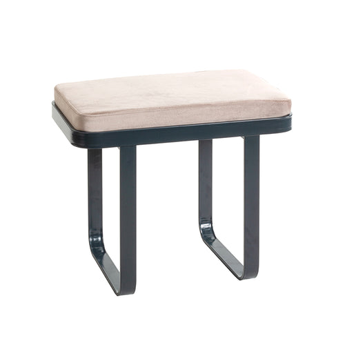 HAKU Möbel Bank aus Metall gepolstert in Anthrazit, 56 x 36 cm, H 48 cm