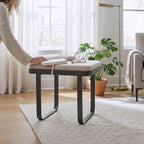 HAKU Möbel Bank aus Metall gepolstert in Anthrazit, 56 x 36 cm, H 48 cm