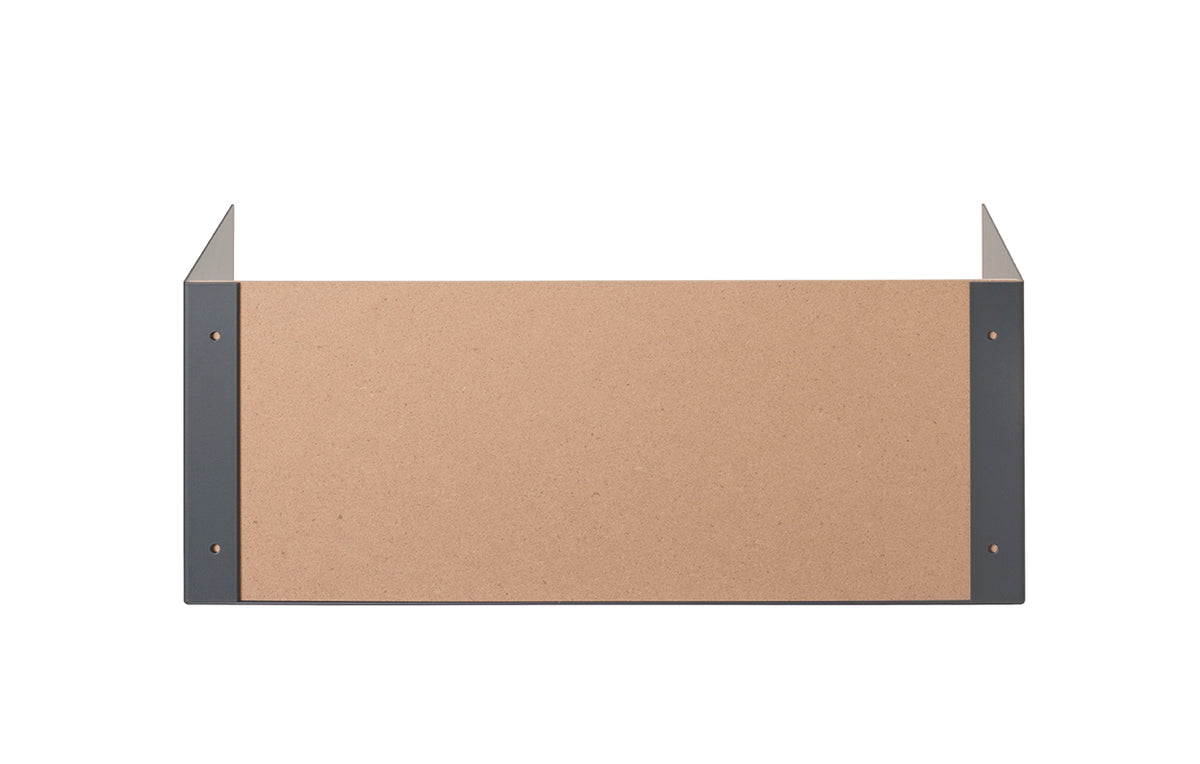 HAKU Möbel Wandkonsole aus Metall kratzbeständig 45 x 18 x 18 cm in Anthrazit, Eiche (Eiche natur)