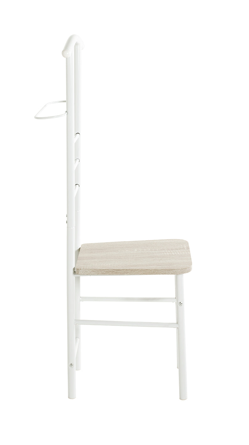 HAKU Möbel Herrendiener aus Metall 46 x 50 x 119 cm in Eiche, Weiss