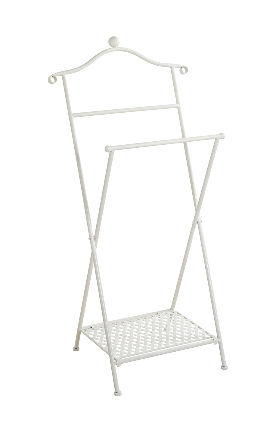 HAKU Möbel Herrendiener aus Metall klappbar in Weiss