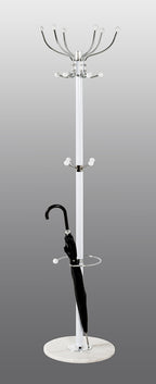 HAKU Möbel Garderobenständer aus Metall mit Marmor 38 x 176 cm in Chrom, Weiss