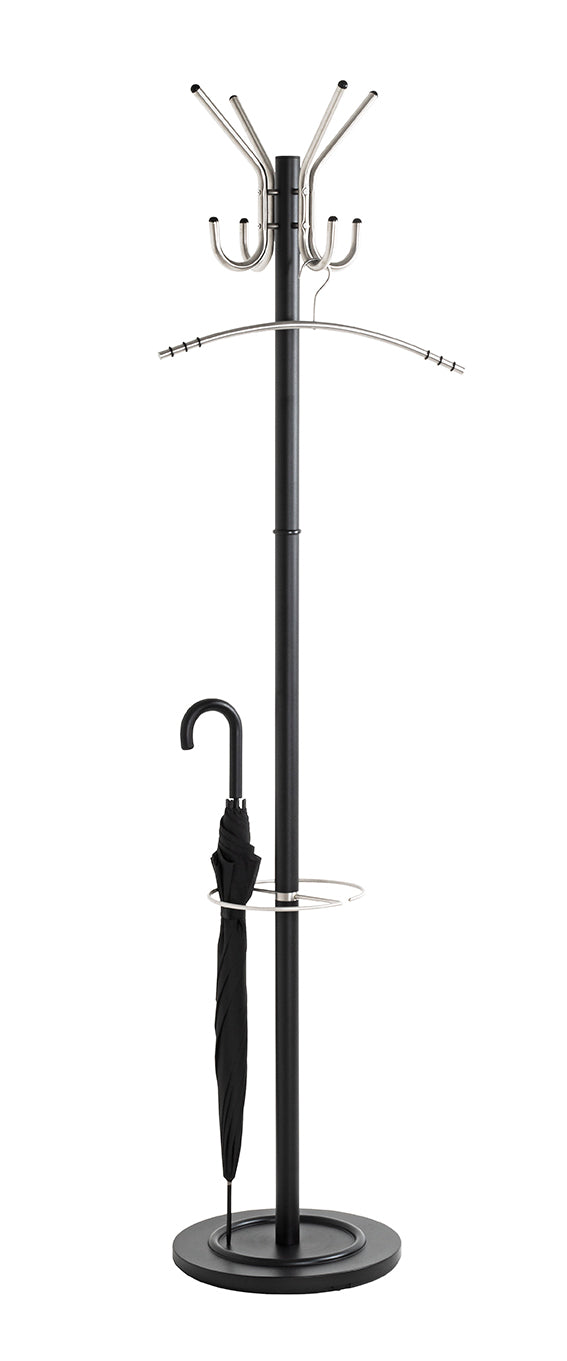 HAKU Möbel Garderobenständer aus Metall in Schwarz 36 x 182 cm