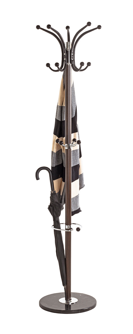 HAKU Möbel Garderobenständer aus Metall mit Marmor in Braun 39 x 171 cm