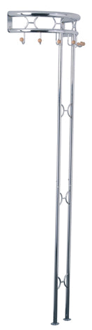 HAKU Möbel Wandgarderobe aus Metall in Silber 51 x 28 x 180 cm