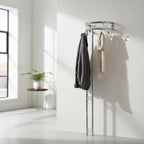 HAKU Möbel Wandgarderobe aus Metall in Silber 51 x 28 x 180 cm