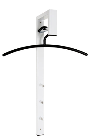 HAKU Möbel Wandgarderobe aus Metall 4 x 20 x 70 cm in Chrom, Weiss