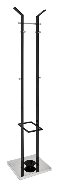 HAKU Möbel Garderobenständer aus Metall in Schwarz 37 x 37 x 181 cm