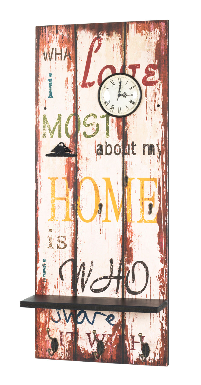 HAKU Möbel Memoboard aus MDF Motiv Schriftzug in Braun