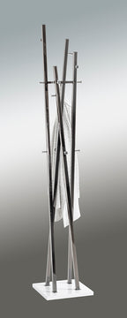 HAKU Möbel Garderobenständer aus Metall in Silber 35 x 35 x 193 cm
