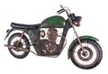 HAKU Möbel Wandgarderobe aus Metall Motiv Motorrad in Braun