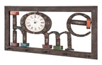 HAKU Möbel Wandgarderobe aus MDF Motiv Schriftzug in Braun 70 x 8 x 35 cm