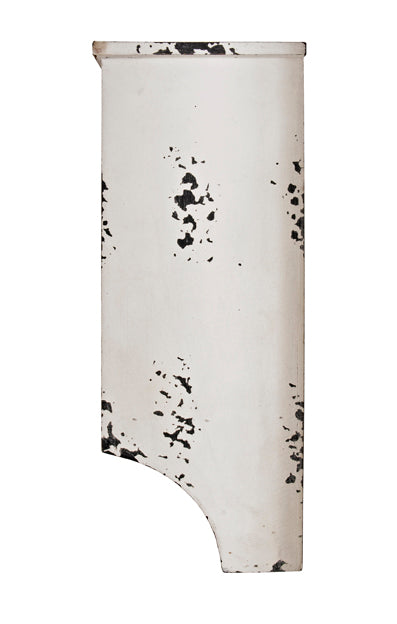 HAKU Möbel Wandgarderobe aus MDF Motiv Schriftzug in Weiss 65 x 15 x 40 cm