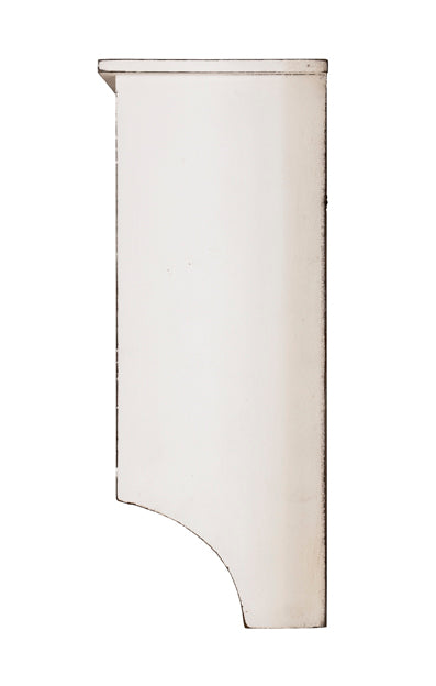 HAKU Möbel Wandgarderobe aus MDF Motiv Schriftzug in Weiss 76 x 15 x 40 cm