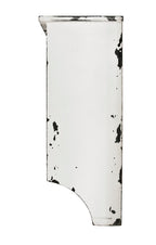 HAKU Möbel Wandgarderobe aus MDF Motiv Schriftzug in Weiss 76 x 15 x 40 cm