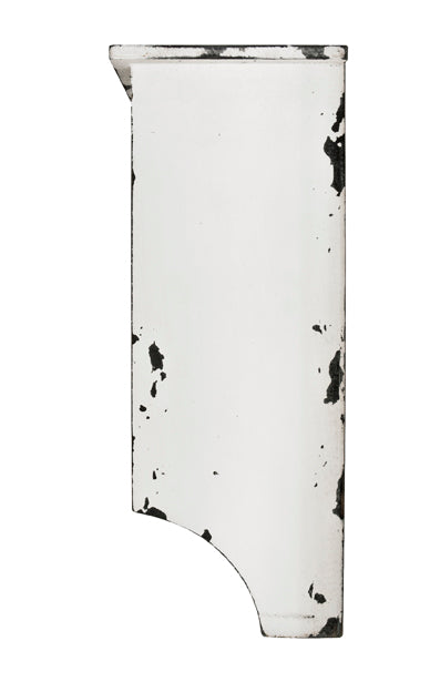 HAKU Möbel Wandgarderobe aus MDF Motiv Schriftzug in Weiss 76 x 15 x 40 cm