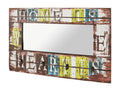 HAKU Möbel Wandgarderobe aus MDF Motiv Schriftzug in Braun 80 x 10 x 52 cm