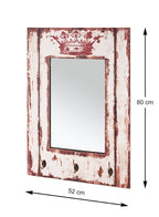 HAKU Möbel Wandgarderobe aus MDF Motiv Schriftzug in Grau 52 x 10 x 80 cm