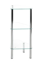 HAKU Möbel Regal aus Metall mit Glas in Silber 45 x 32 x 77 cm