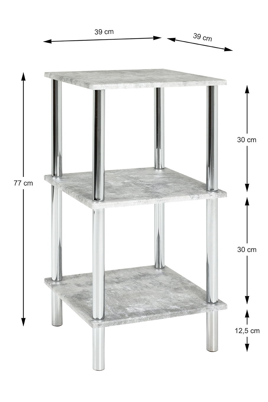 HAKU Möbel Regal aus MDF in Grau