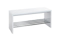 HAKU Möbel Schuhbank aus MDF kratzunempfindlich in Weiss in Chrom, Weiss
