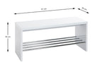 HAKU Möbel Schuhbank aus MDF kratzunempfindlich in Weiss in Chrom, Weiss