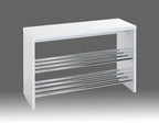 HAKU Möbel Schuhbank aus MDF kratzunempfindlich in Chrom, Weiss