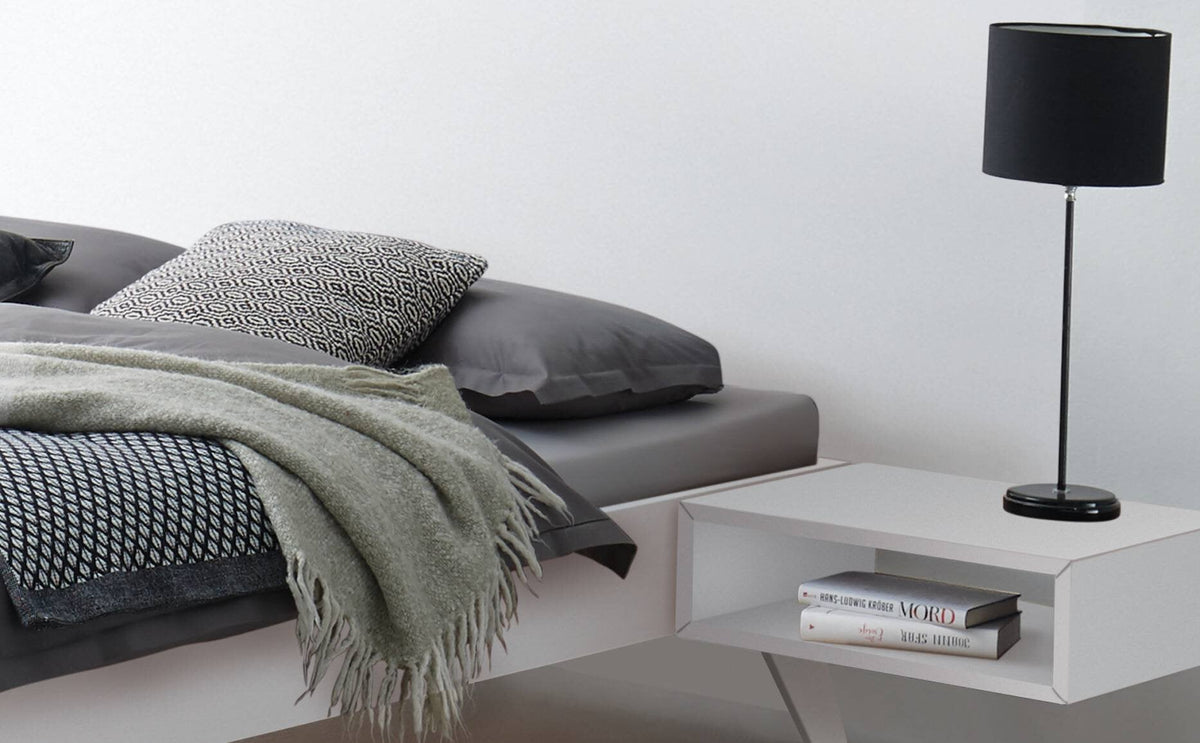 Hasena Calvari Bettgestell – 100 x 200 cm, 20 cm, MDF weiss deckend, lackiert