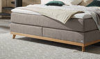 Hasena Imelda Boxspringbett – 160 x 200 cm, Glamour-Top, Pace light grey