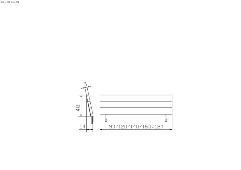 Hasena Limes Polsterkopfteil – 140 cm, Monet steel