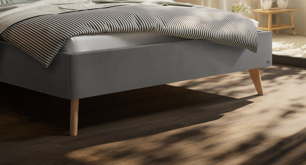Hasena Reyes Polsterbett – 160 x 200 cm, 20 cm, Pace light grey